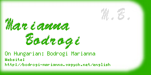 marianna bodrogi business card